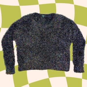Colorful sparkly sweater pullover